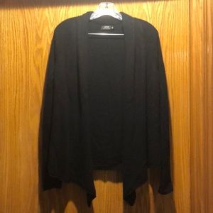 Cashmere open front cardigan. Black, size small.